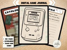 the game journal is open and ready to be used as an app for children's games