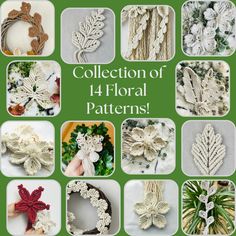 A complete newbie to macrame or perhaps want to brush up on your macrame knowledge? - check out my macrame knot guide for beginners: https://etsy.me/4dZxoRJ Please note: all my patterns are on English! This listing give you a chance to take a Bundle of 14 Macrame Floral Patterns to create stunning Macrame Floral Decor - Wall Hangings, Wreathes, Keychains, Plant Hangers with Flowers or Vines Elements and many, many more. Discover the Beauty of Macrame Floral Decor! You will get step-by-step instr Knot Guide, Home Decor Macrame, Knots Guide, Macrame Knot, Diy Macrame, Plant Hangers, Floral Wall Decor, Creative Home Decor, Macrame Patterns