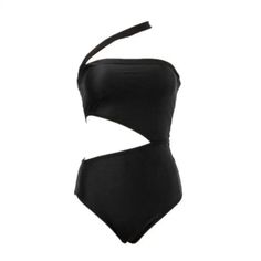 LOVEMI - One Shoulder Gather Bikini Trendy Bikinis, Beach Attire, Pink M, Black Swimwear, American People, Beach Look, Woman Beach, Stylish Women, One Shoulder