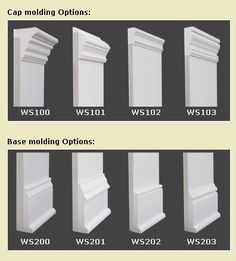 the different types of crown moulding options for various styles and sizes, including