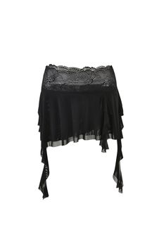 Lace Black Skirt, Black Layered Skirt, Lace Skirt Black, Black Ruffle Skirt, Lace Mini Skirt, Black Lace Skirt, Scallop Edge, Fame Dr, Mesh Skirt