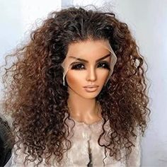 Human Wigs, Hair Color Light Brown, Light Hair Color, Curly Lace Front Wigs, Deep Curly, Roots Hair, Real Human Hair, Light Brown Hair, Hd Lace