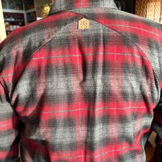 New With Tags Winter Outdoor Flannel Shirt, Outdoor Plaid Flannel Tops, Red Cotton Tops For Outdoor, Casual Red Shirt For Outdoors, Casual Red Shirt For Outdoor, Outdoor Plaid Cotton Top, Plaid Cotton Top For Outdoor, Lumberjack Style, Floral Silk Shirt