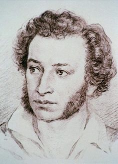 a drawing of a man with curly hair