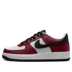 (GS) Nike Air Force 1 LV8 'Team Red' FD0300-600 (AF1/SNKR/Skate/Casual/Low Top/Chicago) University Red Low-top Skateboarding Sneakers, University Red Low-top Sneakers For Skateboarding, Nike Sporty Skate Shoes In University Red, Casual Nike Air Force 1 For Skateboarding, Nike Sporty University Red Skate Shoes, Nike Sporty Sneakers For School, Sporty University Red Lace-up Nike Air Force 1, University Red Sporty Sneakers For Skateboarding, Sporty University Red Sneakers For Skateboarding