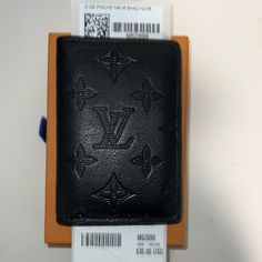 Luis Vuitton O.De Poche Nm M.Shad.Noir Designer Black Bifold Card Holder, Designer Black Card Holder With Rfid Blocking, Luxury Black Card Holder For Travel, Luxury Black Wallet With Rfid Blocking, Designer Black Card Holder For Everyday Use, Jean Bucket Hat, Louis Vuitton Mens Wallet, Louis Vuitton Black, Denim Hat