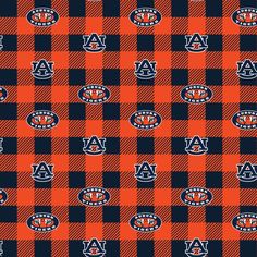 auburn university flannel plaid fabric