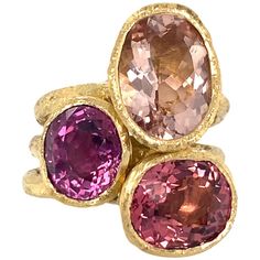 Luxury Fine Multicolor Jewelry, Luxury Multi-stone Traditional Rings, Luxury Multicolor Jewels Gemstones, Fusion Multi-stone Pink Jewelry, Luxury Multi-stone Pink Gemstones, Luxury Pink Multi-stone Gemstones, Pink Sapphire Three-stone Jewelry, Pink Three-stone Sapphire Jewelry, Pink Sapphire Three Stone Jewelry