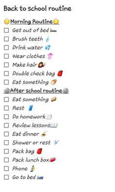 School Routine For Teens, After School Routine, School Routine, Time Routine, Night Time Routine, Do Homework, Past Relationships