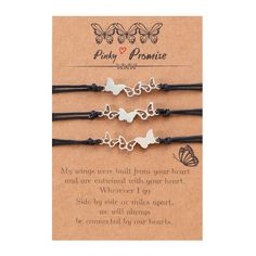 Material: Stainless Steel Fashion Element: Bow, Love Heart/Heart Style: Personality Best Friends Matching, Butterfly Bracelets, Gift For Bff, Women Tips, Heart Brand, Matching Sisters, Heart Butterfly, Sister Bracelet, Bracelet Set Silver