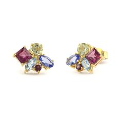 Luxury Elegant Cluster Gemstone Earrings, Luxury Multi-stone Fine Jewelry, Luxury Gold Cluster Earrings Fine Jewelry, Luxury Traditional Multi-stone Earrings, Luxury Gold-plated Multi-stone Earrings, Luxury Multi-stone Gold Plated Earrings, Luxury Gold Plated Multi-stone Earrings, Multi Stone Pendant, Natural Stone Earrings