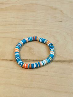 This is a beach inspired bracelet that is made out of clay beads. Santa Clarita, Clay Bead, From Santa, Beach Inspired, Beach Waves, Clay Beads, Bead Bracelet, Making Out