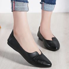 Slip-on Pointed Toe Flats For Fall, Black Office Slip-ons For Spring, Office Flats Closed Toe, Office Flats With Medium Width And Closed Toe, Black Flat Heel Slip-ons For Work, Black Closed Toe Flats For Work, Black Closed-toe Flats For Work, Flat Business Slip-ons For Spring, Business Flat Slip-ons For Spring