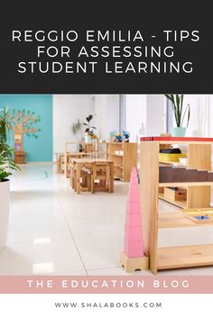 a classroom with desks and chairs in the background text reads regio familiar - tips for assessing student learning