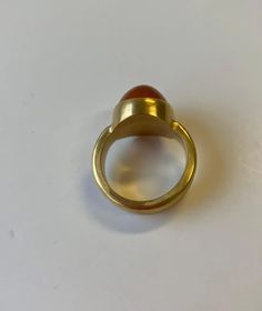 For Sale on 1stDibs - This beautiful Spessartite Garnet cabochon ring in 22 Karat gold with granulation, illustrates how ancient jewelry techniques are applied to contemporary Spessartite Garnet, Jewelry Techniques, Cabochon Ring, Ancient Jewelry, Garnet, Gold Rings, Ring, For Sale, Gold