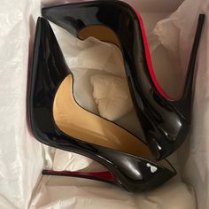 Size 9 , Black Never Been Worn Red Bottoms. Receipt In Box. Luis Vuitton Shoes Heels Christian Louboutin Red Bottoms, Black Heels Red Bottoms, Red Bottom Heels Christian Louboutin, Red Sole Heels, Louboutin Red Bottoms, Red Bottom Heels, Mud Water, Taupe Heels