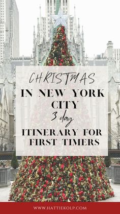 A  three day itinerary for Christmas in New York City for first timers. The perfect New York travel guide for the holidays and first timers and anyone wanting to explore the holidays and what to do for Christmas in NYC What To Do For Christmas, New York Christmas Time, New York Trip Planning, Christmas In New York City, New York Noel, Christmas In Nyc, Nyc In December, Christmas Nyc, New York City Christmas