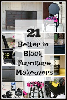 black furniture makeovers with the words, 21 better in black furniture makeovers