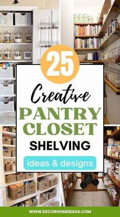 an organized pantry with lots of shelves and bins filled with items to store for the home