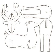 a drawing of deers and plants on a white background