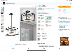 an image of a light fixture on the web page