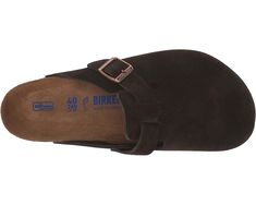 Birkenstock Boston Soft Footbed (Unisex) | Zappos.com Classic Suede Clogs With Cushioned Footbed, Brown Suede Clogs With Cushioned Footbed, Classic Brown Suede Clogs, Birkenstock Boston Soft Footbed, Boston Soft Footbed, Neutral Heels, Birkenstock Boston, Foot Health, Clogs Shoes