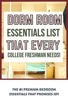 the dorm room essentials list that every college student needs to know and use is in this postcard