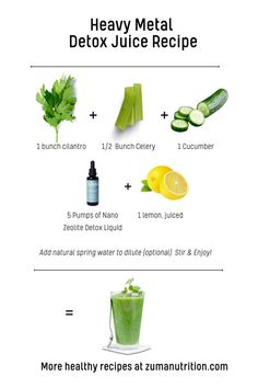 Heavy Metal Toxicity, Detox Smoothie Recipes, Juice Recipe, Body Detox, Detox Your Body, Juice Cleanse, Detox Juice