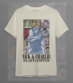 Nick & Charlie Heartstopper The Eras Tour T-shirt Heartstopper Merch, Charlie Heartstopper, Silly Shirt, Heart Stopper, Mckenna Grace, Chris Evans Captain America, Tour T Shirts, Chris Evans, Eras Tour