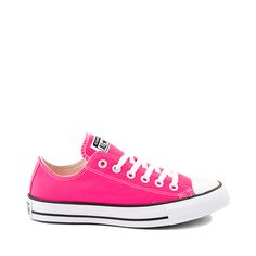 Low Top Pink Converse, Adorable Backgrounds, Hot Pink Converse, Pink Chuck Taylors, Concept Wardrobe, Pink Chucks, Color Converse, Goth Shoes, Low Top Converse