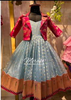 Lehenga Design For Kids Girl, Frock With Coat, Kids Frock Design, Kids Frock, Frocks For Kids, Kids Party Wear Dresses, Kids Dress Collection