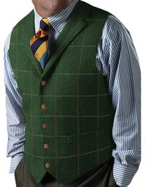 Fitted Single-breasted Tweed Vest, Tailored Single-breasted Tweed Vest, Formal Tailored Tweed Vest, Tailored Tweed Vest For Formal Occasions, Fitted Tweed Sleeveless Vest, Fitted Sleeveless Tweed Vest, Dress Suit Vest, Business Vest, Herringbone Suit