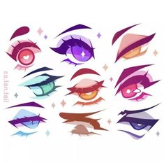 an assortment of different colored eyes