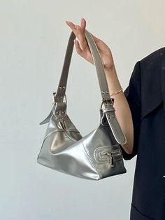 40723922124871 Casual Leather Shoulder Bag With Silver-tone Hardware, Shopping Shoulder Bag With Top Handle And Silver-tone Hardware, Shopping Shoulder Bag With Silver-tone Hardware And Calf Leather, Black Leather Bag With Silver-tone Hardware, Black Leather Shoulder Bag With Silver-tone Hardware, Soft Pattern, Girls Tote, Underarm Bag, Female Girl