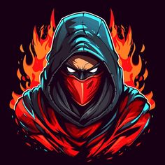 a man in a hoodie with flames around him