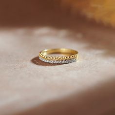 Beaded Diamond Band, 14K Gold Vermeil, 1/10 ct Lab Grown Diamond-1 Accessories Collection, Diamond Band, Diamond Bands, Band Ring, Gold Vermeil, Lab Grown Diamonds, Fine Jewelry, Diamonds, Beads