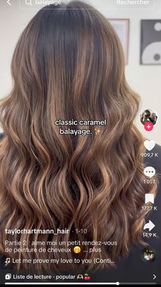 Carmel Brown Highlights In Dark Hair, Hair Color Ideas For Morena Dark Skin, Lowlights For Brunettes Caramel, Hair Inspp, Brown Hair Caramel Balayage, California Brunette, Highlights Brown Hair Balayage, Hair Birthday, Brown Hair Looks