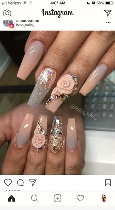 Gorgeous 67 Nails Ideas for 2019 #AcrylicNailsPink Prom Things, Occasion Nails, Nail Art 3d, Summer Acrylic, Fake Nail, Hot Nails, Prom Nails, Fall Nail