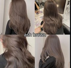 Dull Hair Color, Cool Tone Hair Color Asian, Brown Hair Colors Cool Tone, Soft Ash Brown Hair, Korean Brown Hair Color, Cold Dark Brown Hair, Hair Color Ideas Ash Brown, Level 4 Brown Hair, Non Bleach Hair Color For Dark Hair