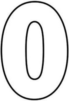 the number 0 is shown in black and white