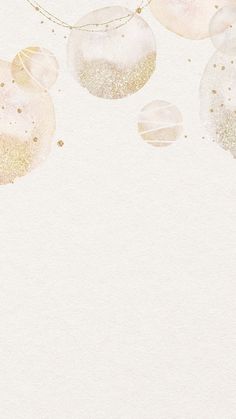 a white and gold background with bubbles