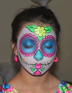 Skeleton Makeup Easy Tutorials, Skeleton Makeup Kids, Skull Face Painting, Face Painting Makeup, Skeleton Makeup Tutorial, Skull Tutorial, Easy Halloween Face Painting, Skeleton Face Paint, Sugar Skull Face Paint