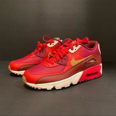 Brand New In Box Gs Size 5y/ Eur 37.5/ 23.5cm Nike Red Sneakers With Cushioned Footbed, Red Nike Sneakers With Air Max Cushioning, Red Air Max Cushioned Sneakers With Round Toe, Shoes Nike Air, Perfume Reviews, Nike Shoes Air Max, Shoes Air, Nike Red, Woman Colour