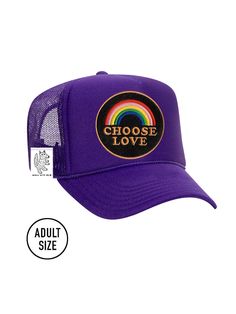 Our Woolf With Me® trucker hat is perfect for your sunshine adventures!☆Customize this adult trucker hat by adding interchangeable velcro embroidered patches! SIZE: Adult Size. Adjustable Snap Back Foam Front, 100% Polyester Mesh Back Adjustable Purple Trucker Hat With Curved Brim, Purple Trucker Hat With Curved Brim, One Size, Purple Trucker Hat One Size, Purple Trucker Hat With Curved Brim, Purple Curved Brim Trucker Hat, Purple Adjustable Trucker Hat, Casual Purple Snapback Trucker Hat, Casual Purple Adjustable Trucker Hat, Purple Snapback Trucker Hat