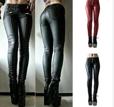 Women Faux Leather Cosplay Pants Carnival Party · KoKo Fashion · Online Store Powered by Storenvy Womens Leggings Pattern, Waterproof Backpack Women, Leather Cosplay, Affordable Leggings, Sophisticated Fashion, Women Leather Backpack, Work Place, Europe Fashion, 2018 Fashion