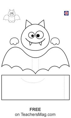 a coloring page with an image of a bat in the sky and text, free on teachers