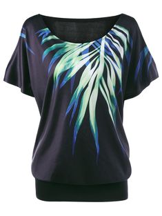 Plus Size Leaf Printed Cold Shoulder T-shirt - Black - 3325917016 - Original Design-Women's Clothing  #OriginalDesignWomensClothing #Original #DesignWomen's #Clothing Cold Shoulder Tops, Plus Size Tees, Clothing Sites, Plus Size T Shirt, Shoulder Tops, Trendy Plus Size Clothing, Fashion Dresses Casual, Plus Size Womens Clothing, Fashion Seasons