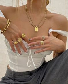 POV: you love ring stacking and this is how your Pinterest looks like ✨Here is your ring stack inspo💍 #ringstack #inspo #inspojewelry #jewelry #goldjewellery #fashionjewellery #nontarnishjewelry #jewelryaddict #goldjewellerydesigns #goldjewelryset #goldjewellery #goldjewelryshop #ukjewelry #pinterestboard #pinterest Veni Vidi Amavi, Gold Jewelry Sets, Ring Stack, Jewelry Fashion Trends, Jewellery Uk, Ring Stacking, Jewelry Inspo, Love Ring