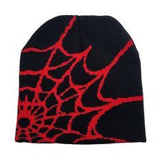 PRICES MAY VARY. High-Quality Material: This Y2k Hat Is Made Of High-Quality Material, Elastic And Not Easy To Deform, The Hat Is Very Soft And Comfortable. Unique Design: The Y2k Hat Is Designed With A Unique Spider Web Pattern To Enhance The Beauty, And The Unique Design Perfectly Matches Your Daily Wear And Makes You Stand Out. Size: The Head Circumference Of The Y2k Spider Web Hat Is 21.7-24.4 Inches, Which Is The Perfect Size To Fit Most People'S Head Circumference. Perfect Gift: This Hat I Phoenix Accessories, Y2k Hats, Y2k Beanie, Y2k Hat, Web Pattern, Snow Hat, Web Patterns, Red Beanie, Memes Status