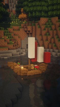 Cliff Home Minecraft, Cute Minecraft Homes, Minecraft Mini House, Minecraft Detailing, Minecraft Mini Builds, Minecraft Lantern, Build Cute, Minecraft Aesthetics, Minecraft Roof